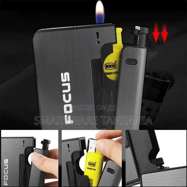 Automatic Cigarette Case with Lighter - Buy in Dar es Salaam, Tanzania | Smartware
