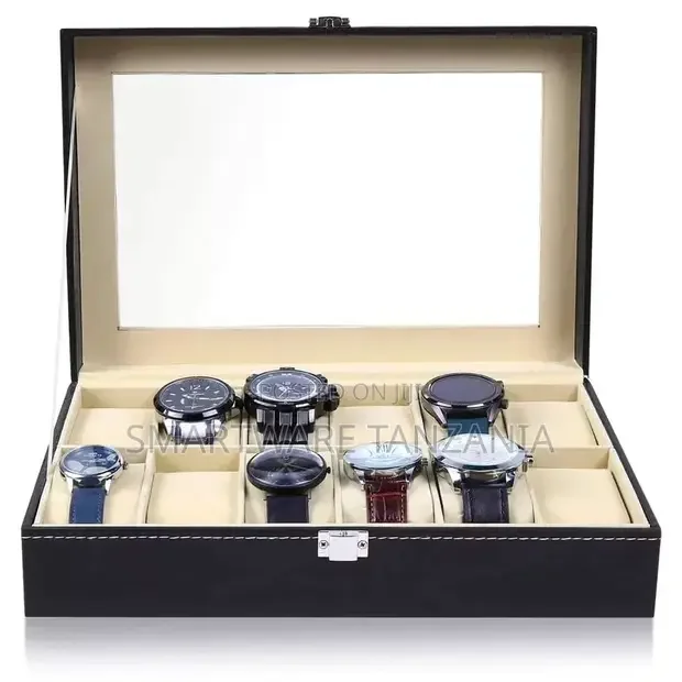 12 Grid Watch Box, PU Leather Watch Case Watch Box For Men