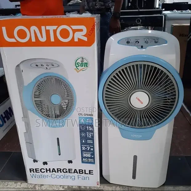 12 Inches Lontor Rechargeable Air Cooler Water Cooling Fan - Buy in Dar es Salaam, Tanzania | Smartware