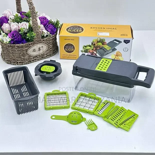 14-piece Veggie Slicer Set With Container And Accessories - Buy in Dar es Salaam, Tanzania | Smartware