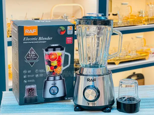 1.5L RAF 2 In 1 Double Glass Blender Bowl Smoothie Blender
