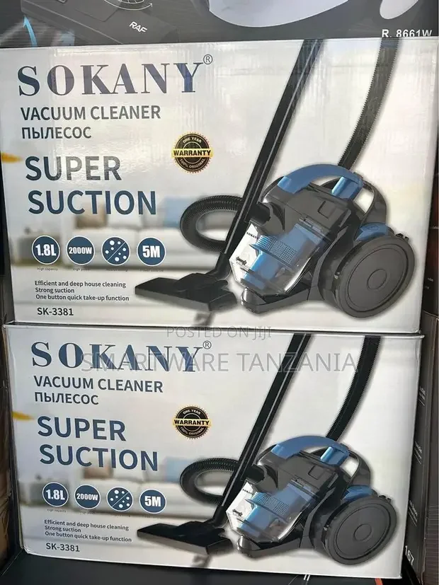 1800W Bagless Multicyclonic Canister Vacuum Cleaner, Black