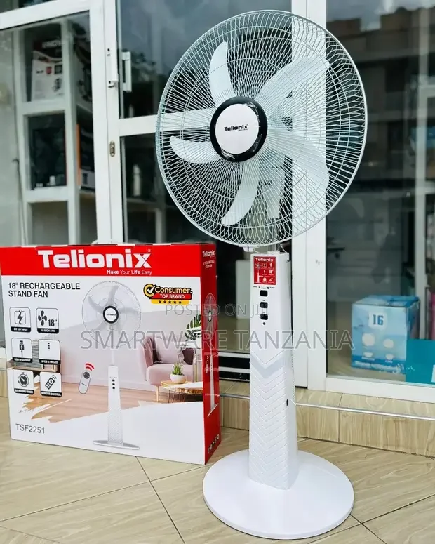 18" Rechargeable Mist Standing Fan with 5 Blades - Buy in Dar es Salaam, Tanzania | Smartware
