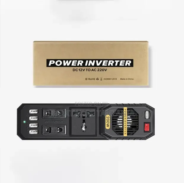 200W Power Inverter, DC 12V to AC 220V - Buy in Dar es Salaam, Tanzania | Smartware