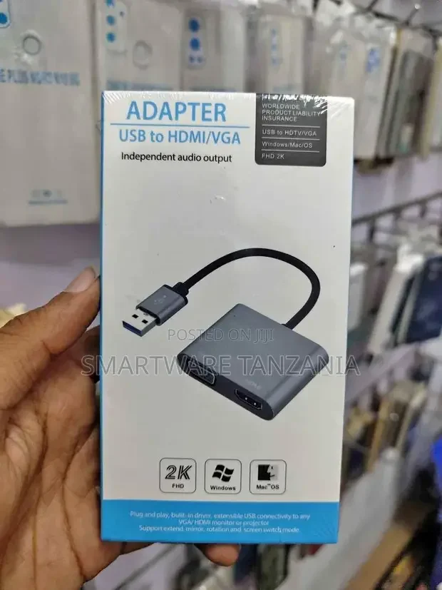 2 In 1 USB 3.0 To HDMI VGA Adapter - Buy in Dar es Salaam, Tanzania | Smartware