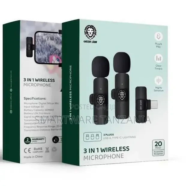 2 PCS Wireless Lavalier Microphone With Noise Reduction