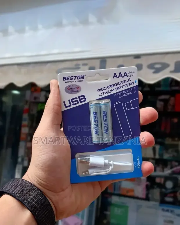 Rechargeable AAA Lithium Battery with USB Cable - Buy in Dar es Salaam, Tanzania | Smartware