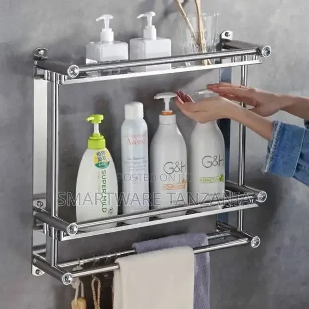 2 Tier Stainless Steel Towel Rack - Buy in Dar es Salaam, Tanzania | Smartware