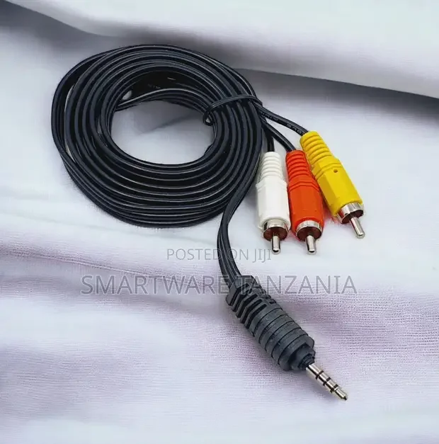 3.5mm Aux to 3 RCA Composite AV Cable - Buy in Dar es Salaam, Tanzania | Smartware