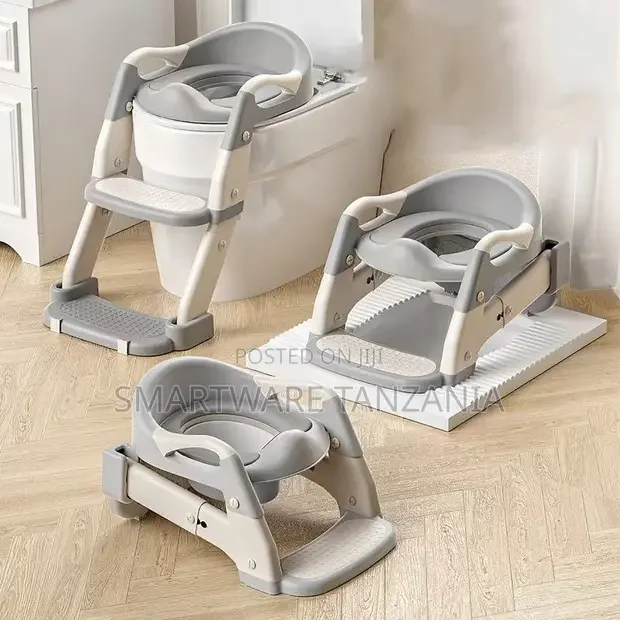 3-in-1 Kids Toilet Training Set Gray Adjustable Potty Seat Ladder - Buy in Dar es Salaam, Tanzania | Smartware