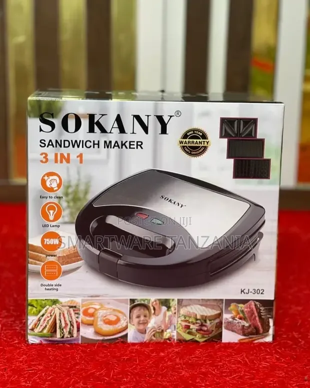 3-in-1 Non-stick Electric Grilled Toaster And Waffle Maker