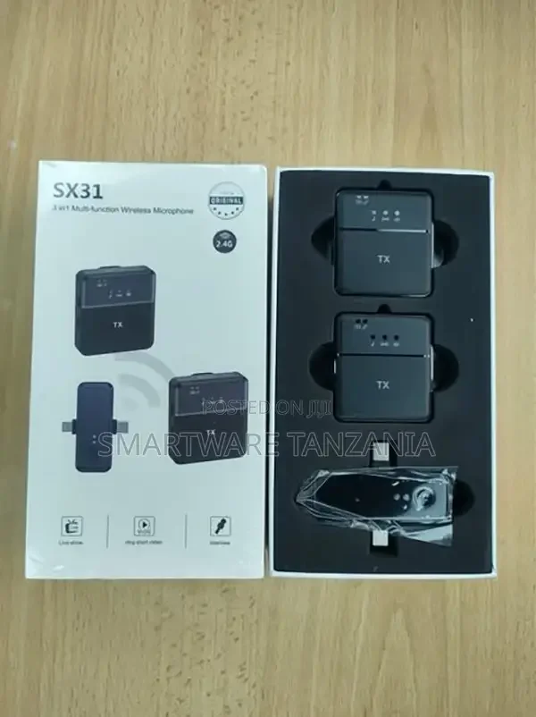 3-in-1 Wireless Lavalier Microphone iPhone Android Phone