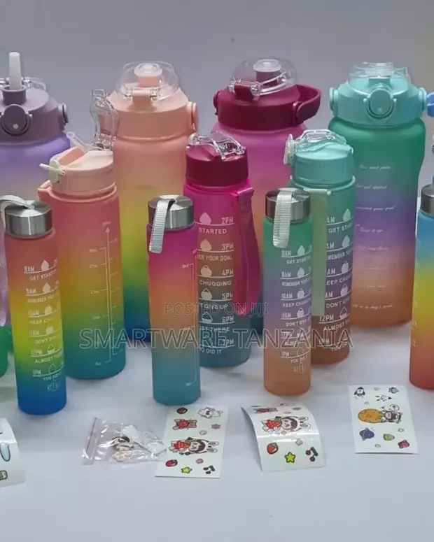 3 Pc Cartoon Sticker Silicon Water Bottle - Buy in Dar es Salaam, Tanzania | Smartware