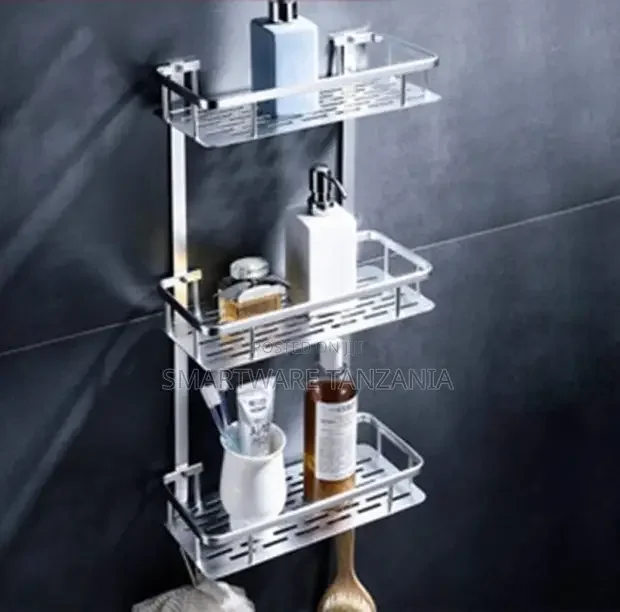 3 Shelves Stainless Steel Bathroom Shelf Shower Storage Rack - Buy in Dar es Salaam, Tanzania | Smartware
