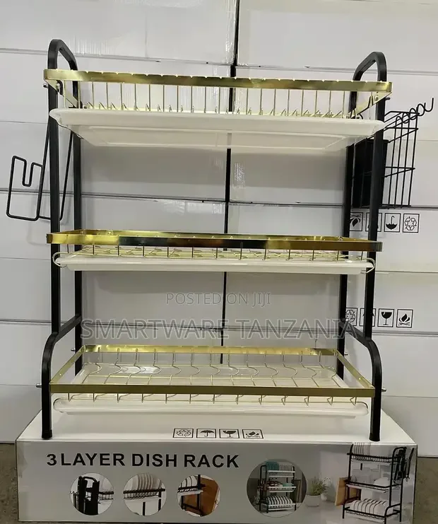 3 Tier Kitchen Dish Drying Rack Dish Drainer With Drainboard - Buy in Dar es Salaam, Tanzania | Smartware