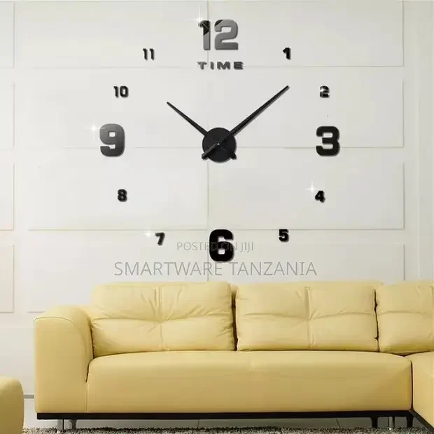 3D Wall Clock Sticker Home Decor for Living Room Bedroom