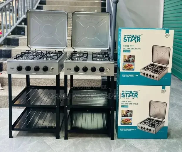 4 Burner Gas Stove Cooker Plate With Automatic Ignition - Buy in Dar es Salaam, Tanzania | Smartware