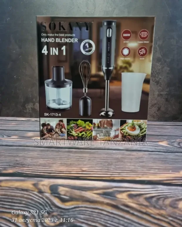 4-in-1 Hand Blender Home Control Stick Chopper Mixer Blender