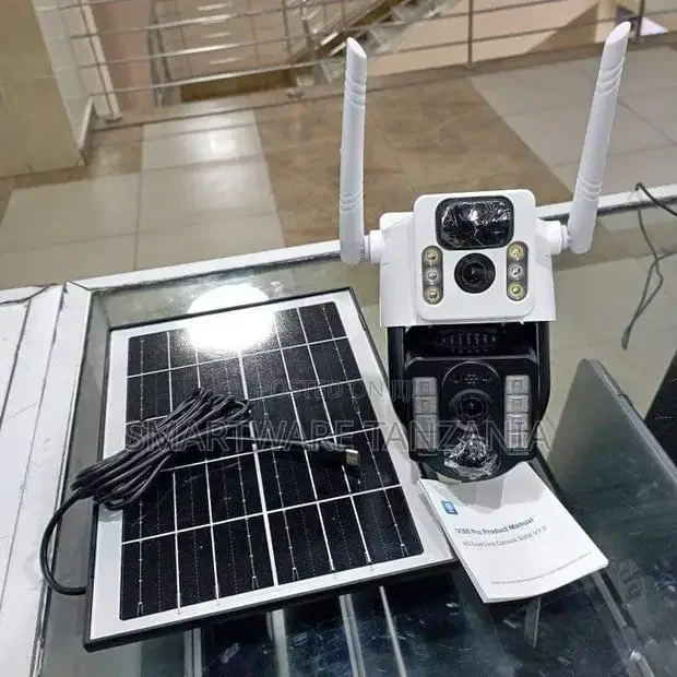 4G Sim Dual Lens Solar Panel Camera Outdoor CCTV - Buy in Dar es Salaam, Tanzania | Smartware