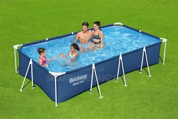 4M Bestway Steel Rectangular Above Ground Swimming Pool Set - Buy in Dar es Salaam, Tanzania | Smartware