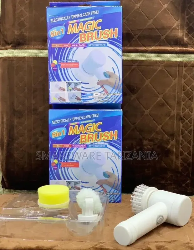 5 in 1 Electric Magic Brush for Cleaning Tub, Tile, Floor - Buy in Dar es Salaam, Tanzania | Smartware