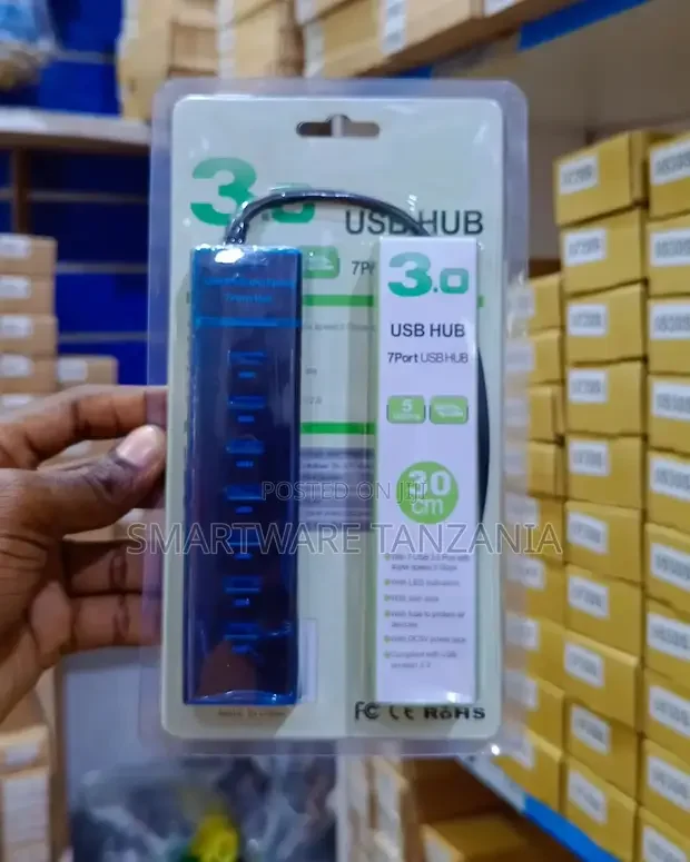7-port USB 3.0 Hub Splitter ONOFF Switch Adapter - Buy in Dar es Salaam, Tanzania | Smartware