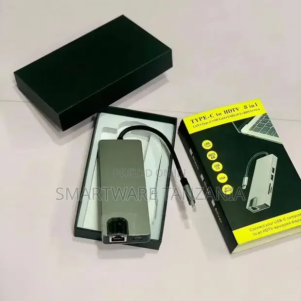 8-in-1 USB C Hub Multiport Adapter, USB-C Hub With HDMI