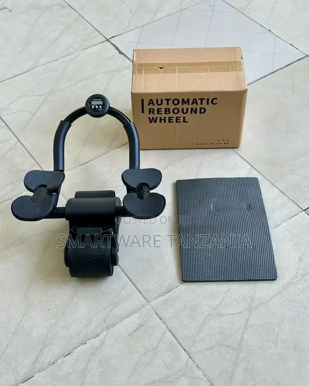 Ab Roller Set With Handle Knee Pad Mat For Exercise Gym