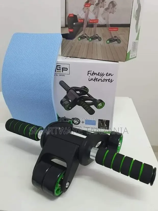 Abdominal Abs 4 Roller Exercise Wheel With Knee Mat - Buy in Dar es Salaam, Tanzania | Smartware