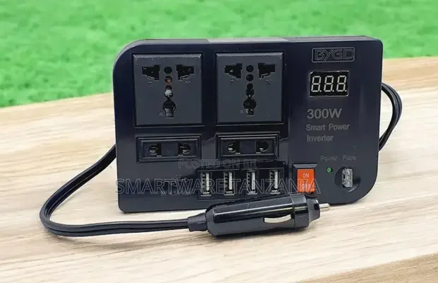 AC Car Power Inverter Charger Adapter with 4 USB Ports - Buy in Dar es Salaam, Tanzania | Smartware