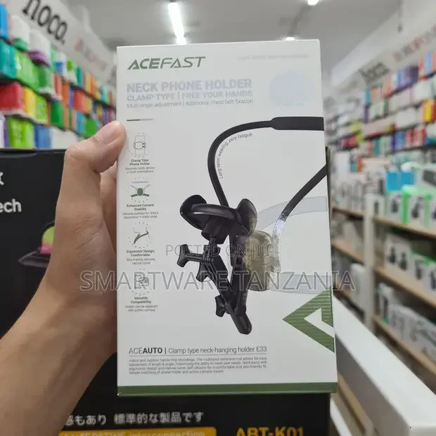 Acefast E33 Neck Phone Holder Clamp Hands-Free - Buy in Dar es Salaam, Tanzania | Smartware