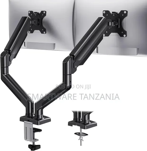 Adjustable Dual Monitor Mount for 2 Monitors Up to 27 Inches - Buy in Dar es Salaam, Tanzania | Smartware