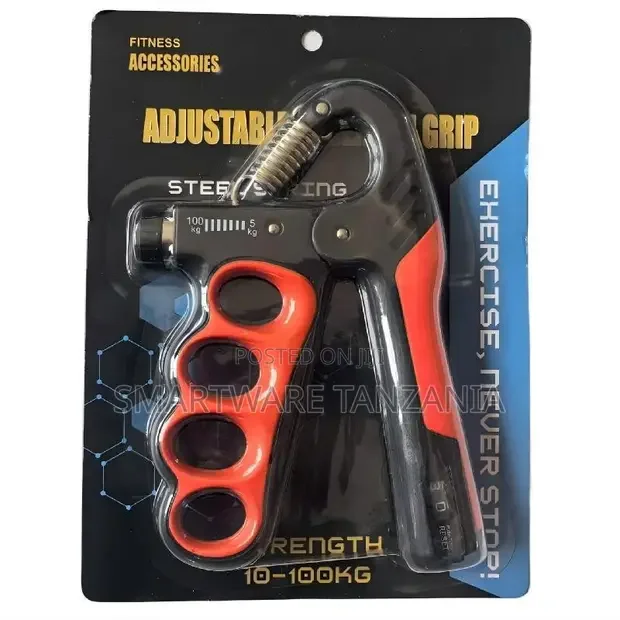 Adjustable Hand Grip Trainer 10-100kg Red Steel Spring Gym