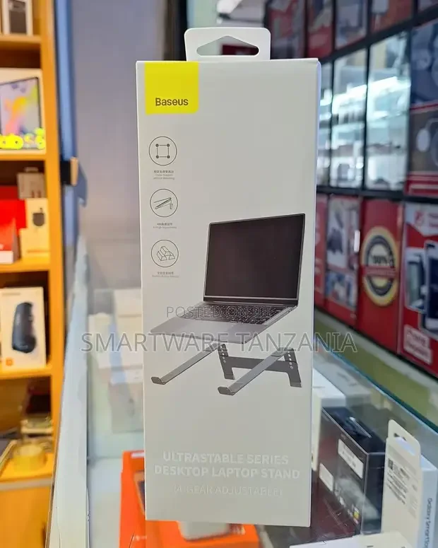 Adjustable Laptop Stand for Desk, Aluminum Laptop Riser - Buy in Dar es Salaam, Tanzania | Smartware