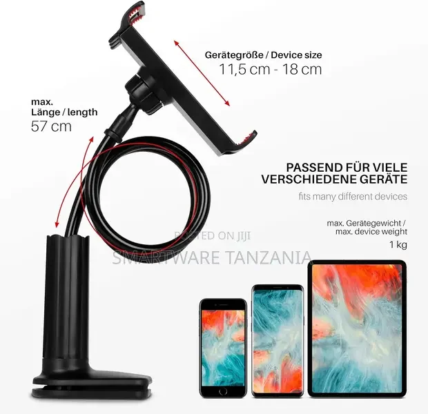 Adjustable Tablet Holder Mount, Cell Phone Holder, Long Arm - Buy in Dar es Salaam, Tanzania | Smartware