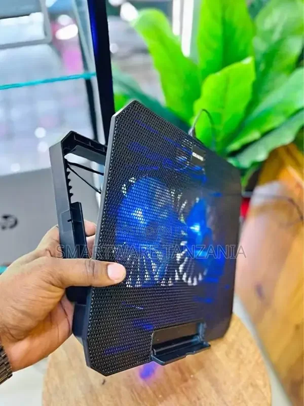 Adjustable Tilt and Blue Backlight Laptop Fan Cooling Pad - Buy in Dar es Salaam, Tanzania | Smartware