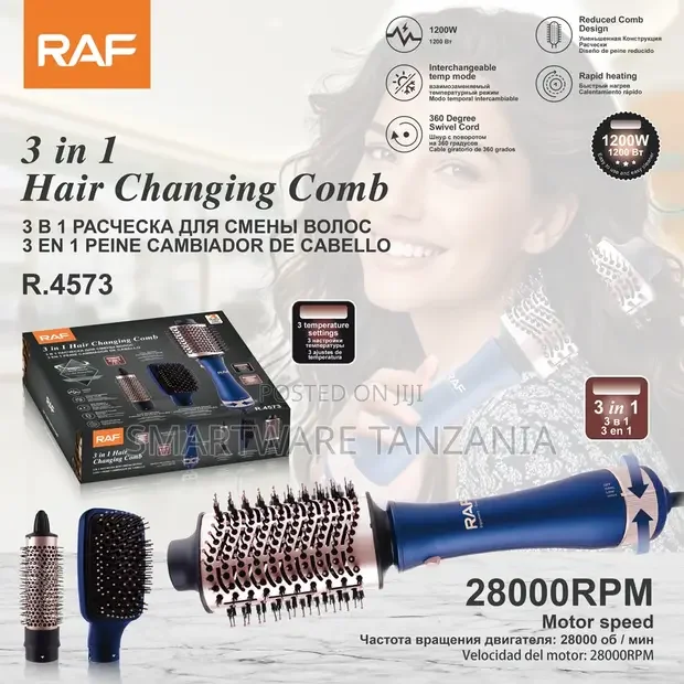 Air Brush With 3 Attachments 3 in 1 Hair Dryer Brush Multi Hair Style