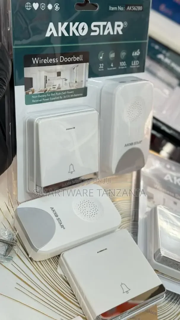 Akko Star Battery-Free Wireless Doorbell 32 Tunes - Buy in Dar es Salaam, Tanzania | Smartware
