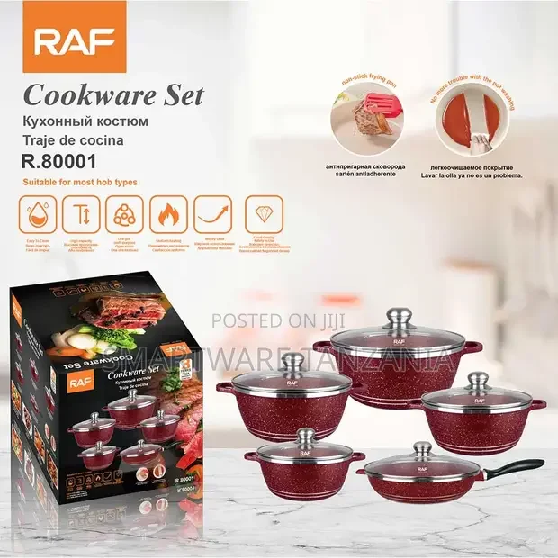 Aluminium Cookware Pots and Pan 5 PCS Cooking Set - Buy in Dar es Salaam, Tanzania | Smartware