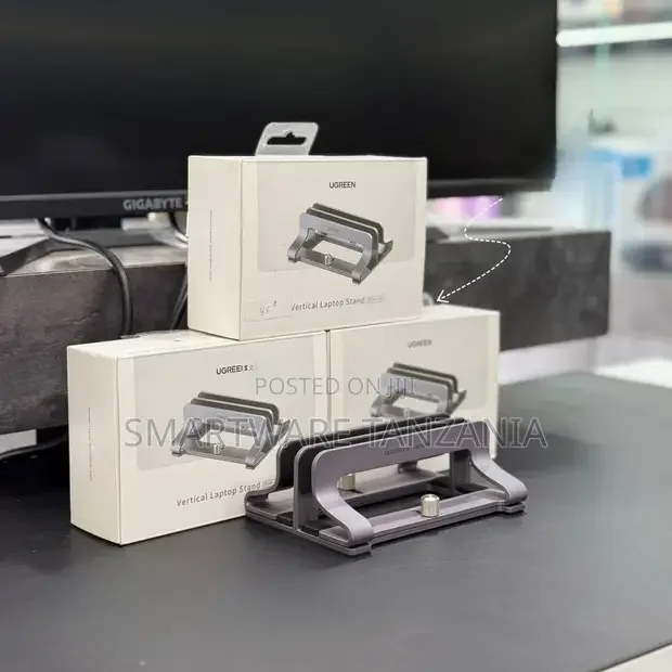 Aluminium Vertical Laptop Stand Holder With Adjustable Dock - Buy in Dar es Salaam, Tanzania | Smartware