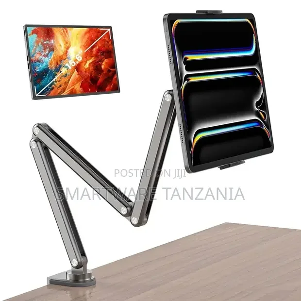 Aluminum Alloy Tablet Stand, Adjustable Foldable Arm Holder