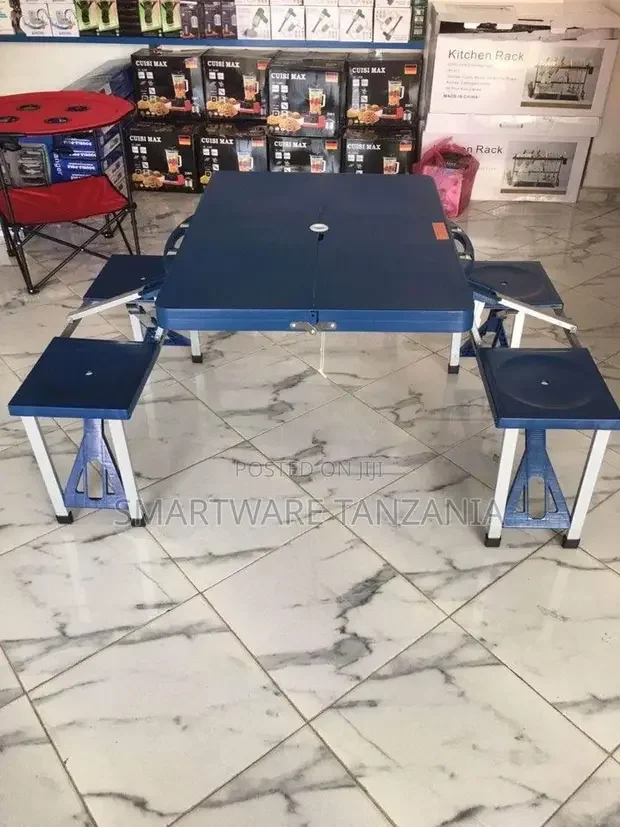 Aluminum Foldable Table Camping Picnic Folding Grilling Seat