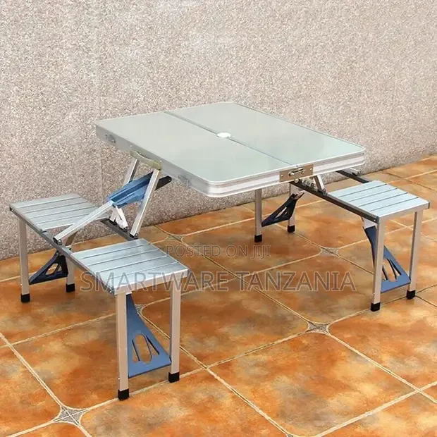 Aluminum Portable Picnic Folding Table With Two Benches - Buy in Dar es Salaam, Tanzania | Smartware