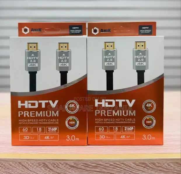 Anik HDTV Premium 3.0m Cable - 60hz 2160p HDR 18gbps Certified - Buy in Dar es Salaam, Tanzania | Smartware