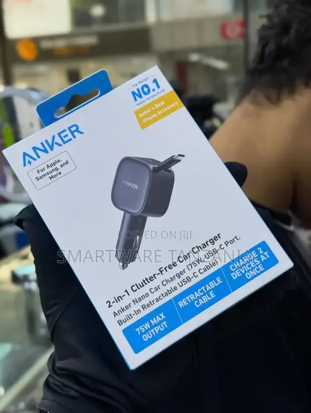 Anker Nano Car Charger - 2-in-1 Clutter-Free Charger - Buy in Dar es Salaam, Tanzania | Smartware