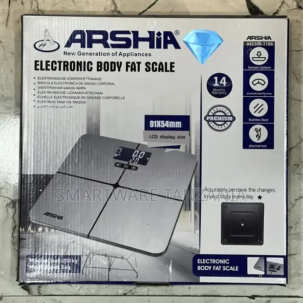 Arshia AS2305-1106 Body Fat Scale 200kg - Buy in Dar es Salaam, Tanzania | Smartware