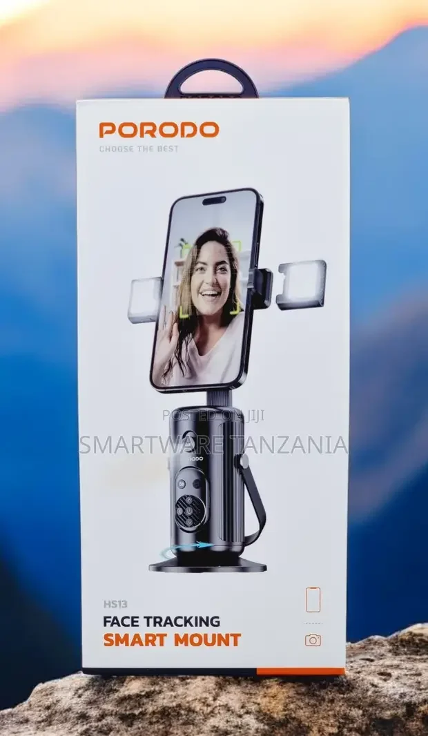Auto Face Tracking Tripod 360° Rotation Phone Holder Stand - Buy in Dar es Salaam, Tanzania | Smartware