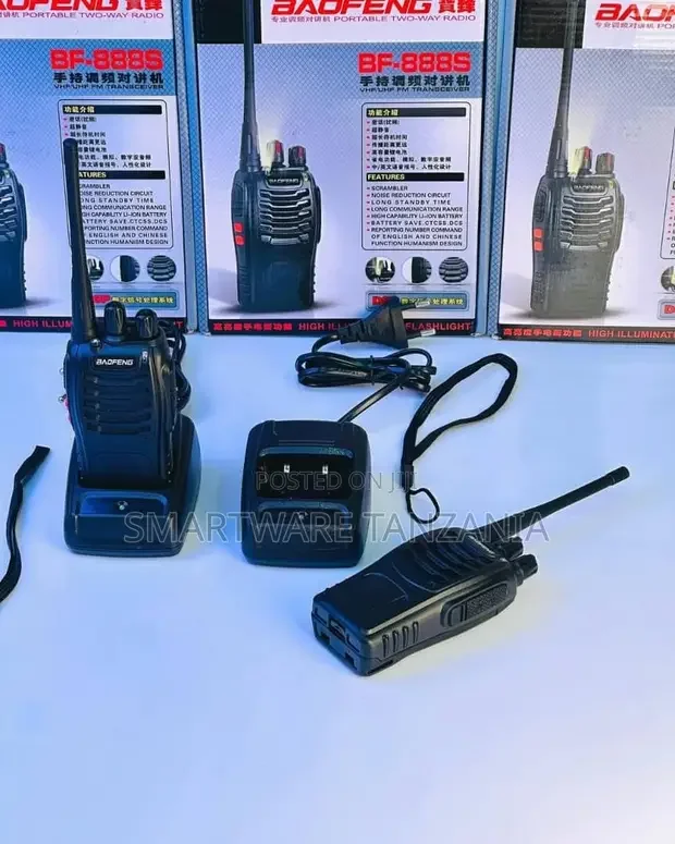 Baofeng Bf-888s With Headphones Long Range Walkie Talkie Two Way Radio