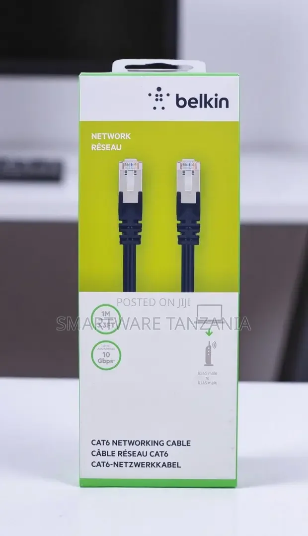 Belkin Cat6 Networking Cable 1m 10gbps - Buy in Dar es Salaam, Tanzania | Smartware