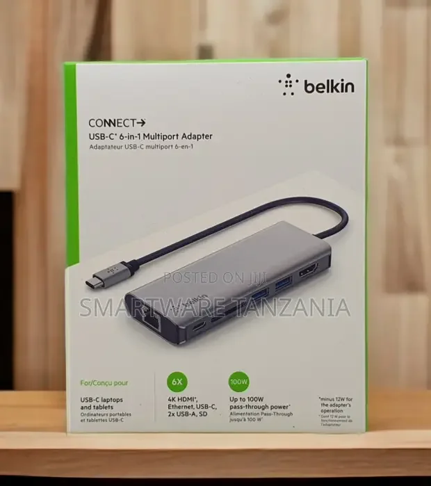 Belkin Connect USB-C 6-in-1 Multiport Adapter - Buy in Dar es Salaam, Tanzania | Smartware